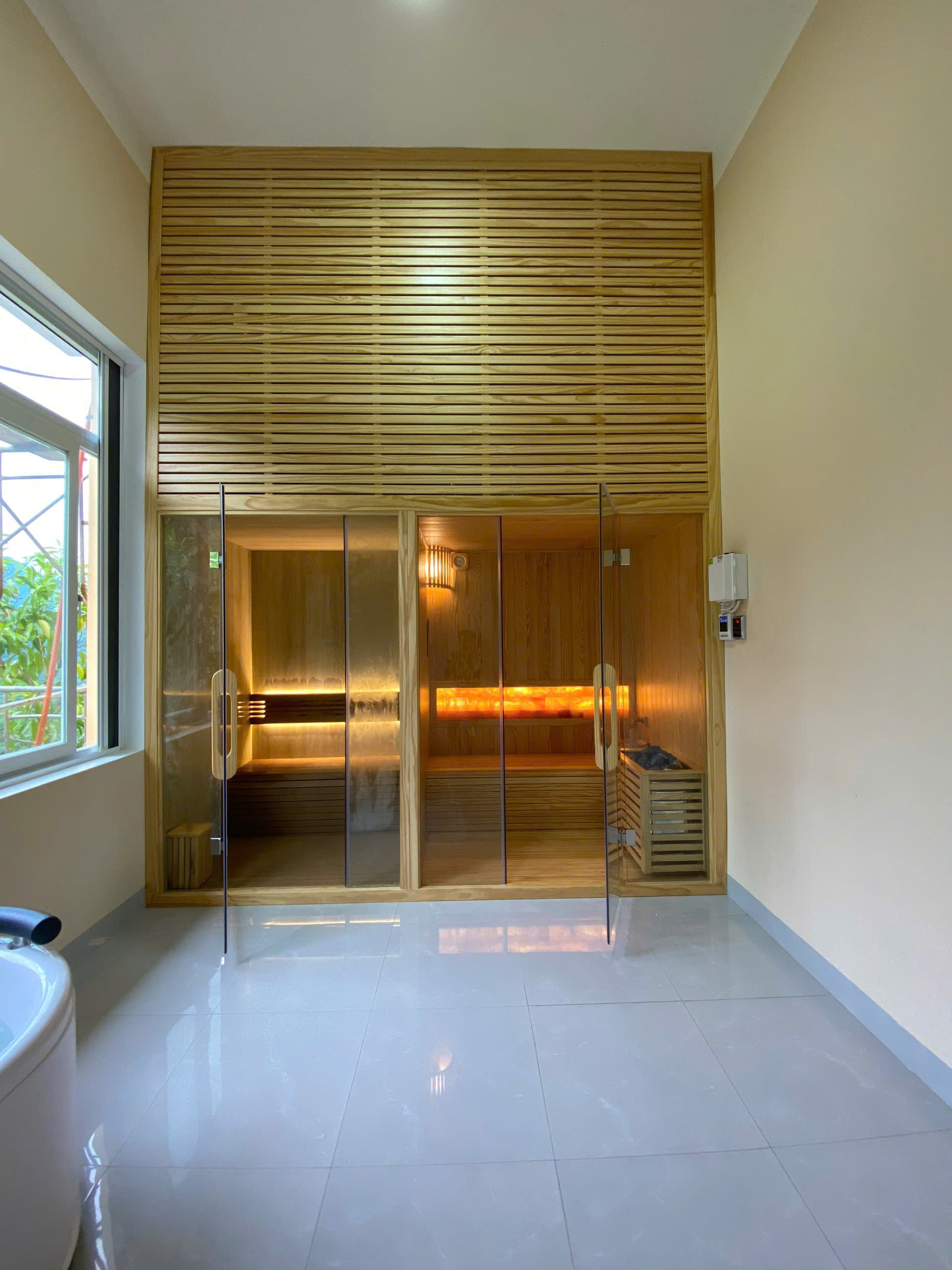 mẫu toàn cảnh phòng xông hơi
